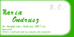 maria ondrusz business card